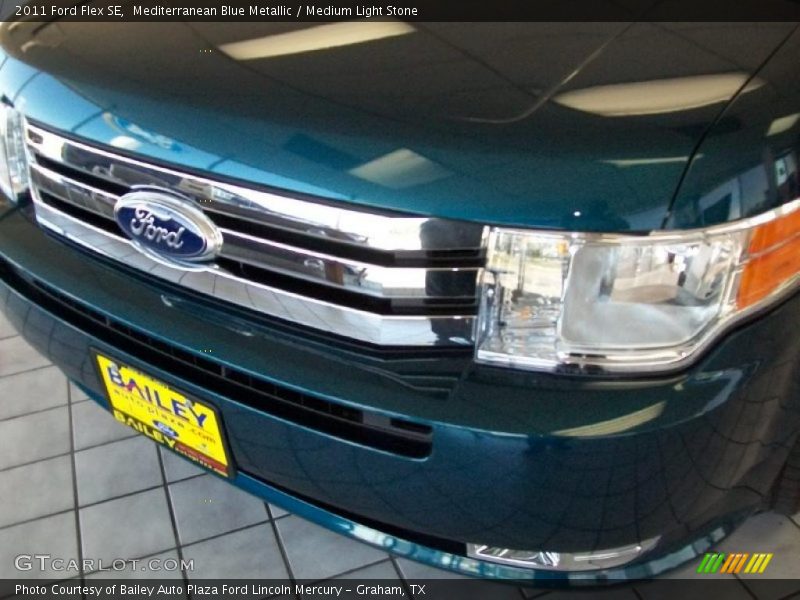 Mediterranean Blue Metallic / Medium Light Stone 2011 Ford Flex SE
