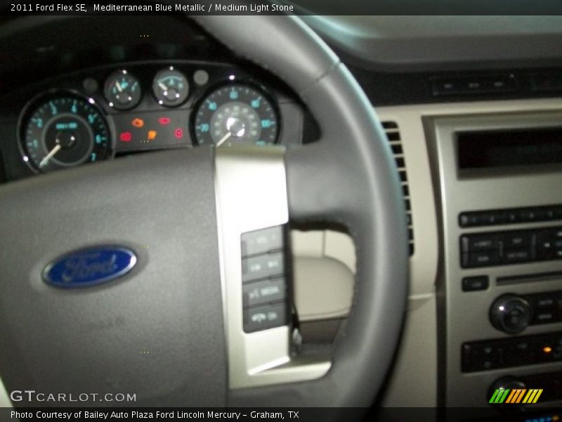 Mediterranean Blue Metallic / Medium Light Stone 2011 Ford Flex SE