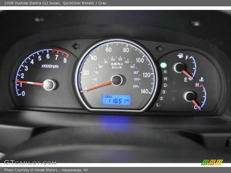 QuickSilver Metallic / Gray 2008 Hyundai Elantra GLS Sedan