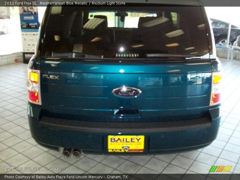 Mediterranean Blue Metallic / Medium Light Stone 2011 Ford Flex SE