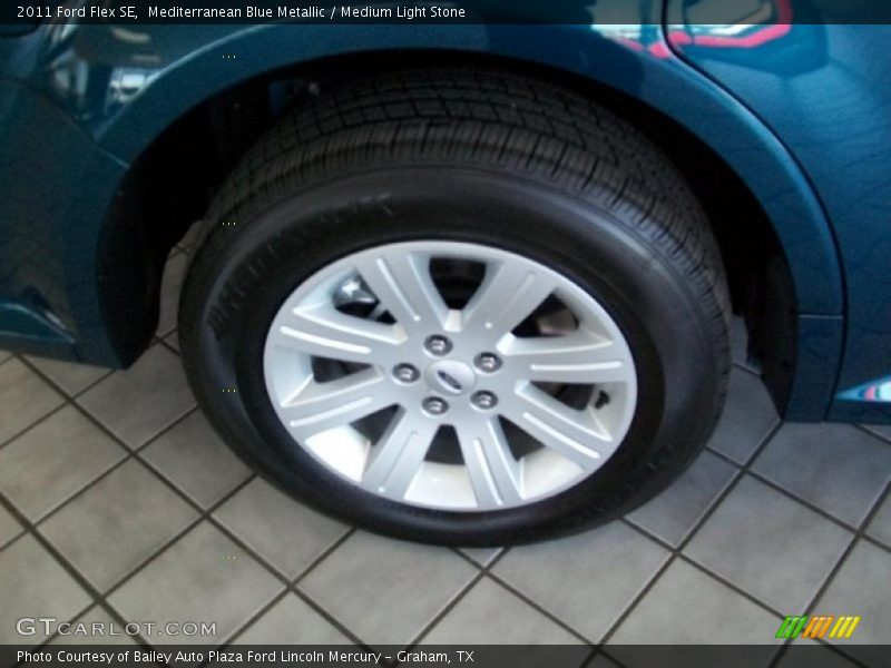 Mediterranean Blue Metallic / Medium Light Stone 2011 Ford Flex SE