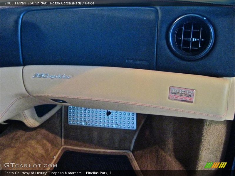 Rosso Corsa (Red) / Beige 2005 Ferrari 360 Spider