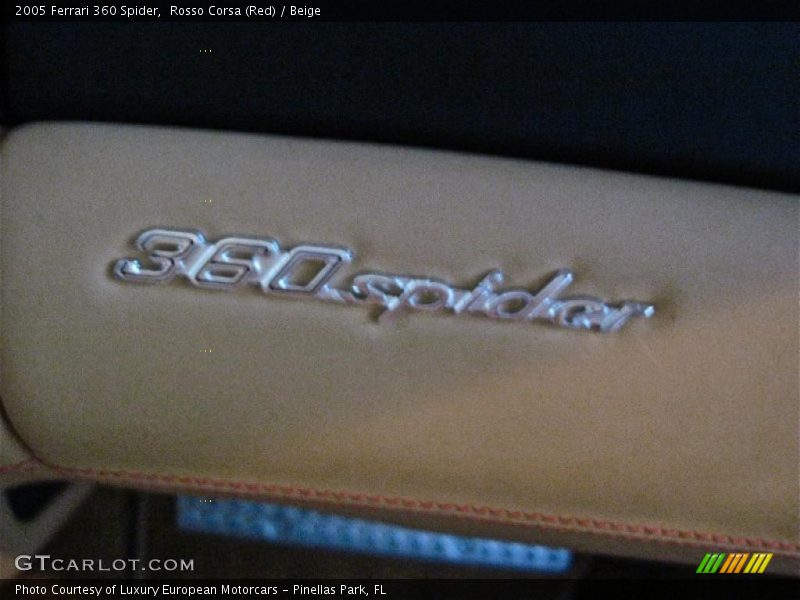 Rosso Corsa (Red) / Beige 2005 Ferrari 360 Spider