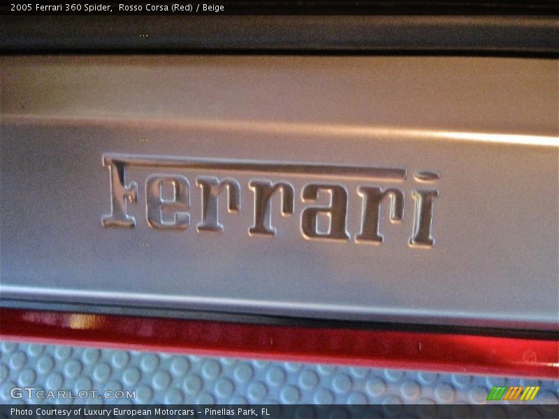 Rosso Corsa (Red) / Beige 2005 Ferrari 360 Spider