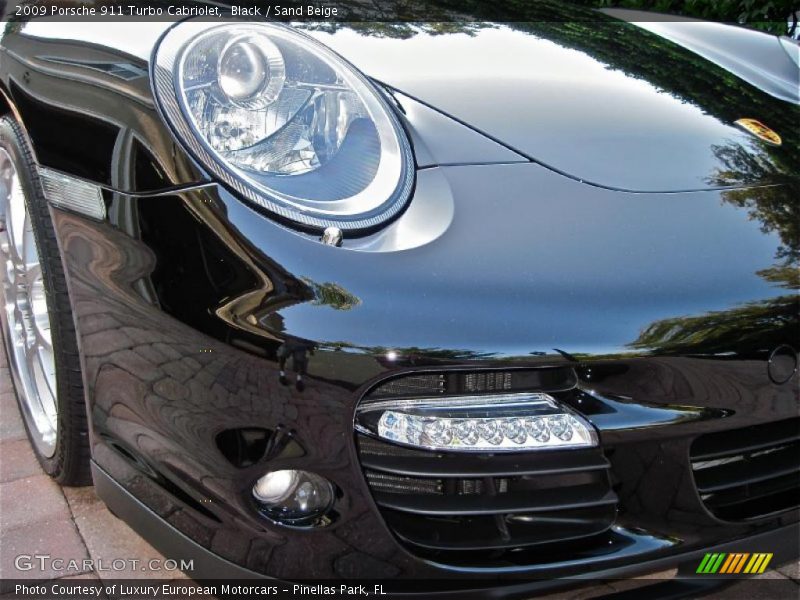 Black / Sand Beige 2009 Porsche 911 Turbo Cabriolet