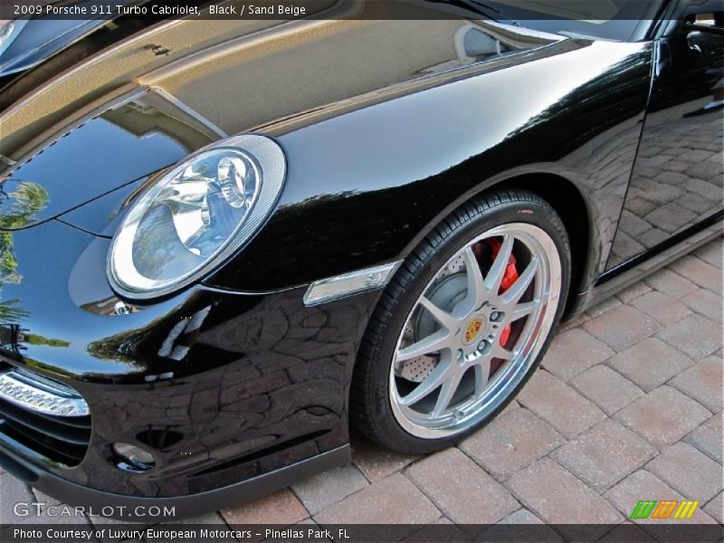 Black / Sand Beige 2009 Porsche 911 Turbo Cabriolet