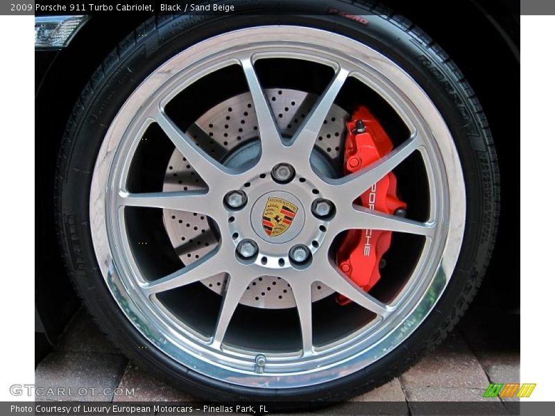 Black / Sand Beige 2009 Porsche 911 Turbo Cabriolet