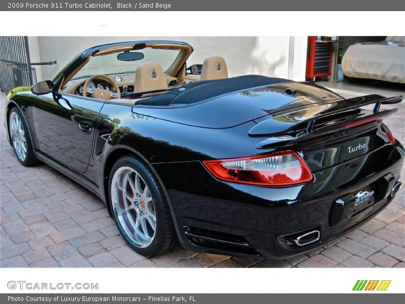 Black / Sand Beige 2009 Porsche 911 Turbo Cabriolet