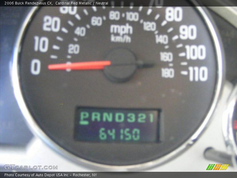 Cardinal Red Metallic / Neutral 2006 Buick Rendezvous CX