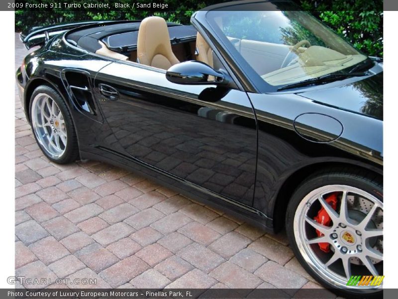 Black / Sand Beige 2009 Porsche 911 Turbo Cabriolet