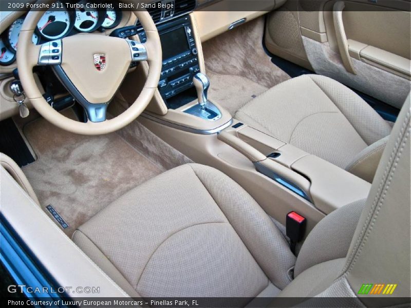 Black / Sand Beige 2009 Porsche 911 Turbo Cabriolet