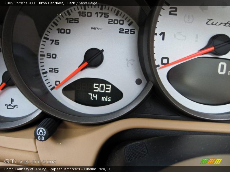 Black / Sand Beige 2009 Porsche 911 Turbo Cabriolet