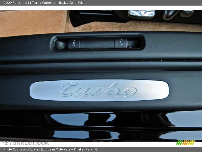 Black / Sand Beige 2009 Porsche 911 Turbo Cabriolet
