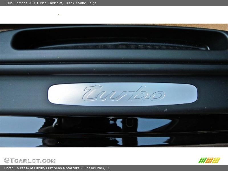 Black / Sand Beige 2009 Porsche 911 Turbo Cabriolet
