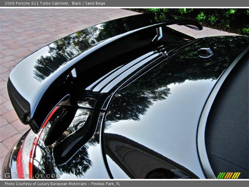 Black / Sand Beige 2009 Porsche 911 Turbo Cabriolet