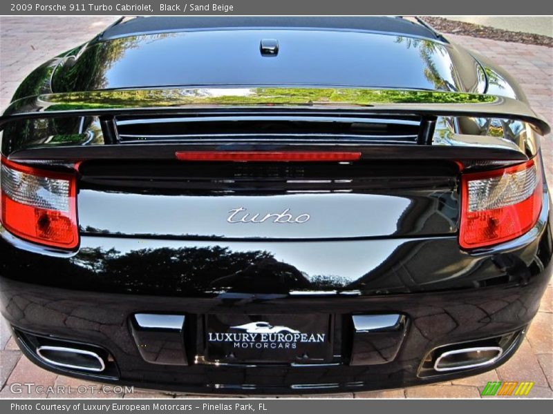 Black / Sand Beige 2009 Porsche 911 Turbo Cabriolet