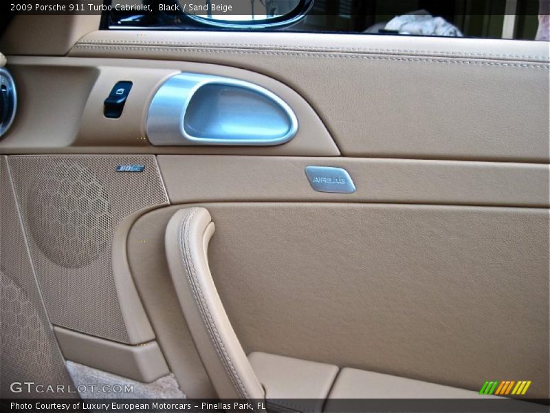 Black / Sand Beige 2009 Porsche 911 Turbo Cabriolet
