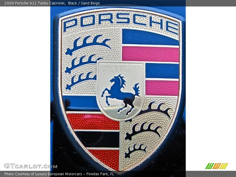 Black / Sand Beige 2009 Porsche 911 Turbo Cabriolet