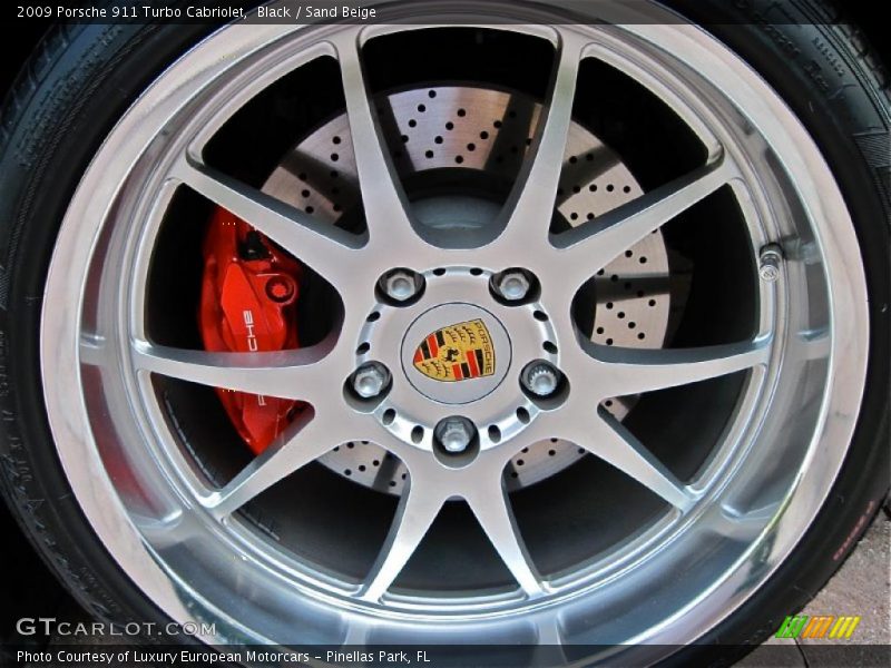Black / Sand Beige 2009 Porsche 911 Turbo Cabriolet