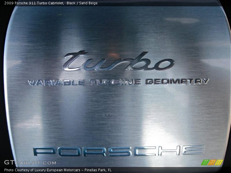 Black / Sand Beige 2009 Porsche 911 Turbo Cabriolet