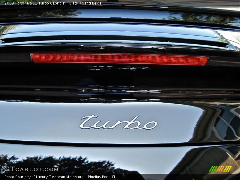 Black / Sand Beige 2009 Porsche 911 Turbo Cabriolet
