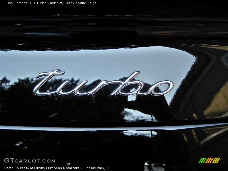 Black / Sand Beige 2009 Porsche 911 Turbo Cabriolet