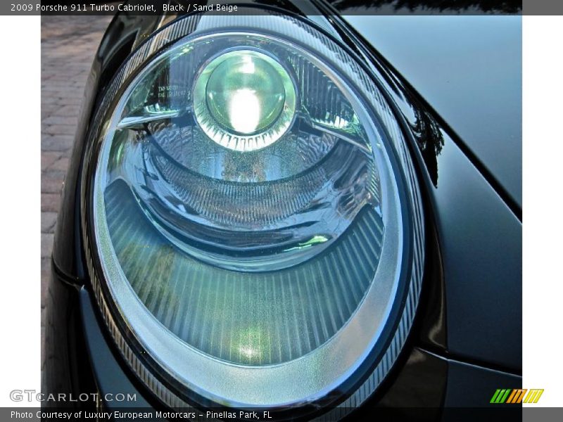 Black / Sand Beige 2009 Porsche 911 Turbo Cabriolet