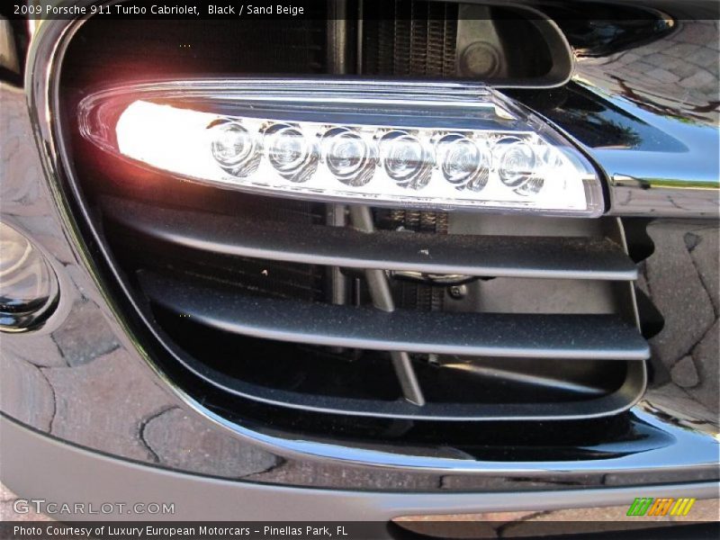 Black / Sand Beige 2009 Porsche 911 Turbo Cabriolet