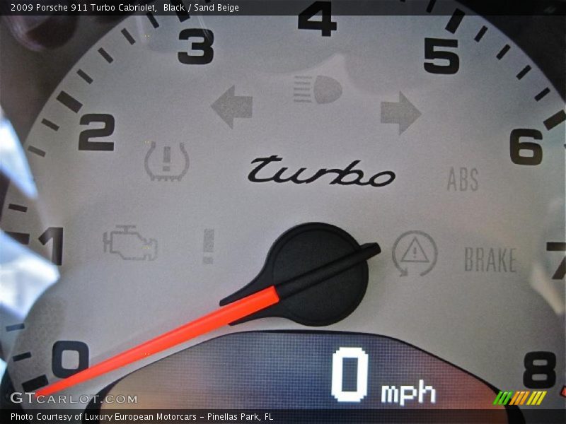 Black / Sand Beige 2009 Porsche 911 Turbo Cabriolet
