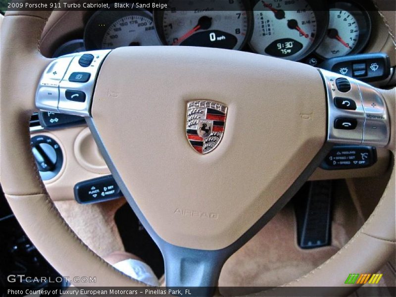 Black / Sand Beige 2009 Porsche 911 Turbo Cabriolet