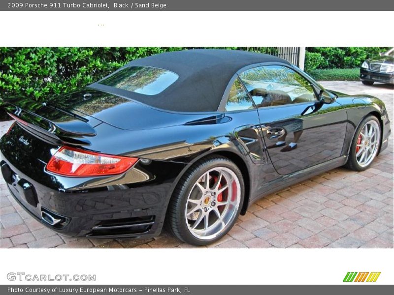 Black / Sand Beige 2009 Porsche 911 Turbo Cabriolet