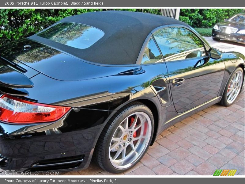 Black / Sand Beige 2009 Porsche 911 Turbo Cabriolet
