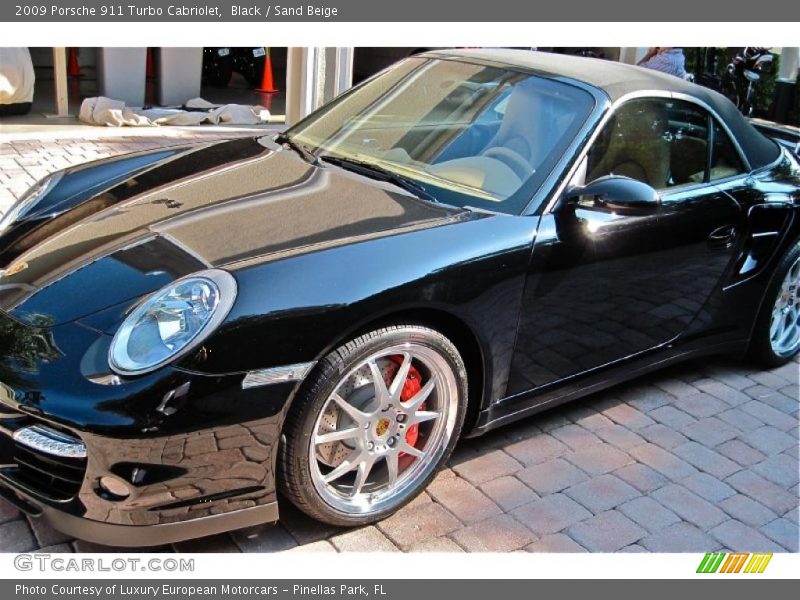 Black / Sand Beige 2009 Porsche 911 Turbo Cabriolet