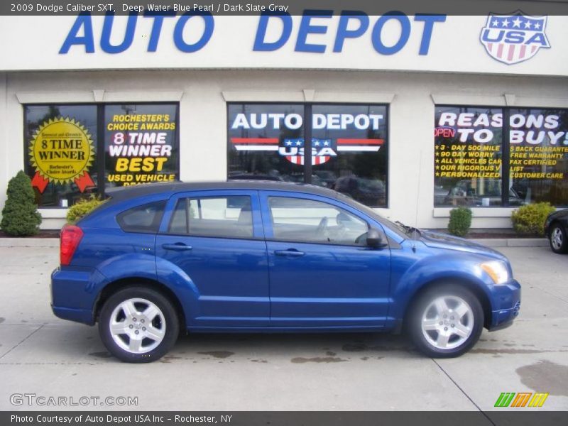 Deep Water Blue Pearl / Dark Slate Gray 2009 Dodge Caliber SXT