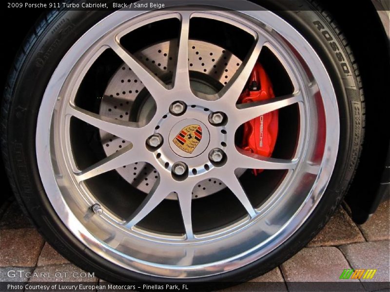Black / Sand Beige 2009 Porsche 911 Turbo Cabriolet