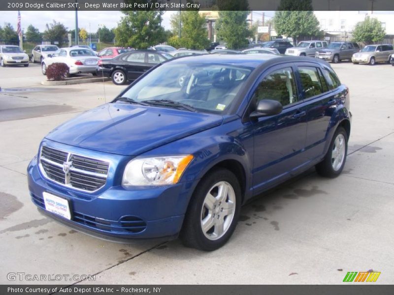 Deep Water Blue Pearl / Dark Slate Gray 2009 Dodge Caliber SXT