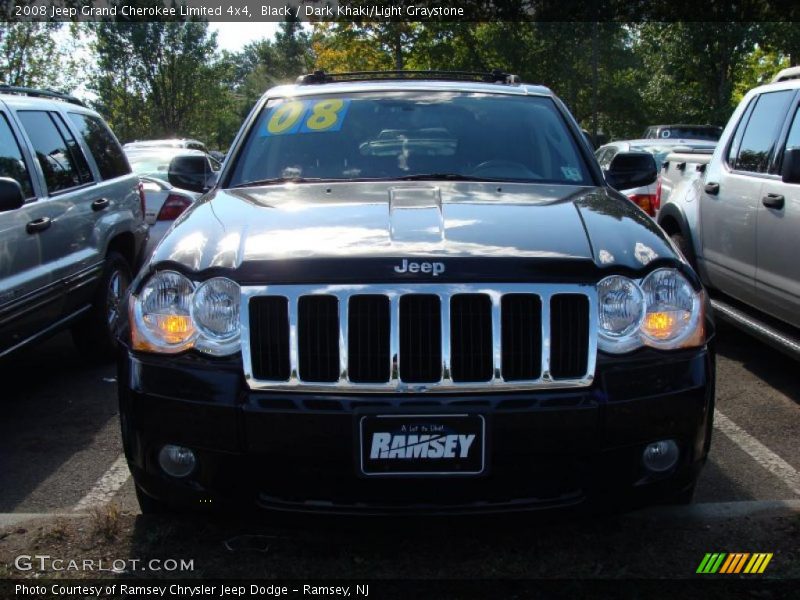 Black / Dark Khaki/Light Graystone 2008 Jeep Grand Cherokee Limited 4x4