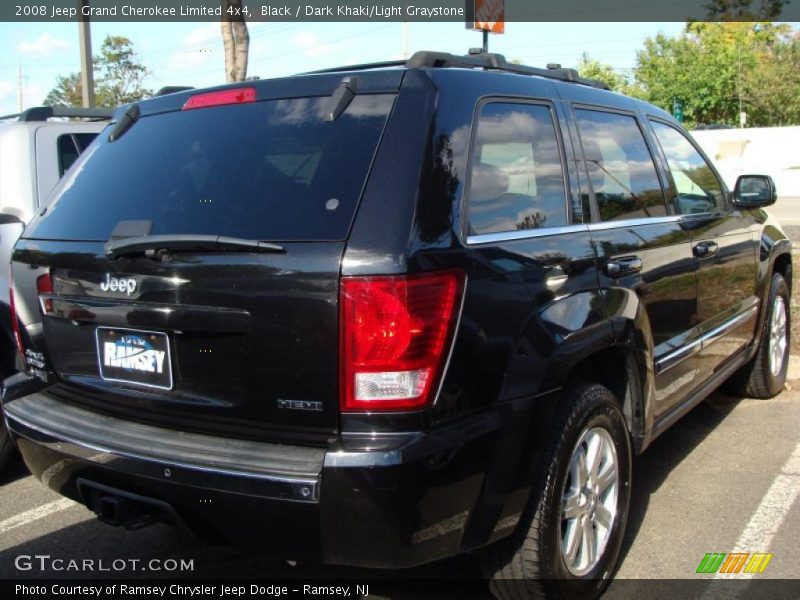 Black / Dark Khaki/Light Graystone 2008 Jeep Grand Cherokee Limited 4x4