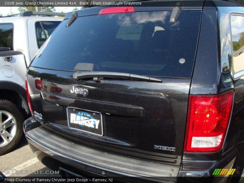 Black / Dark Khaki/Light Graystone 2008 Jeep Grand Cherokee Limited 4x4