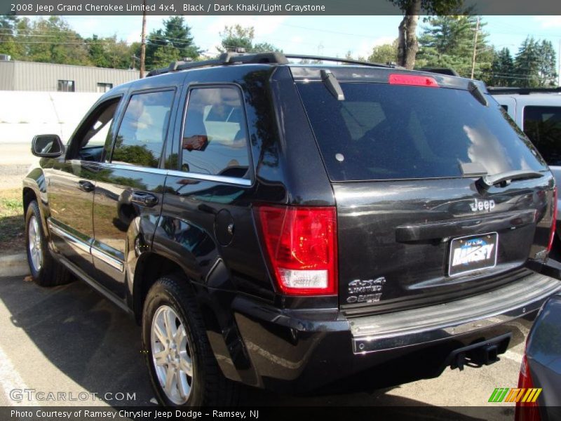 Black / Dark Khaki/Light Graystone 2008 Jeep Grand Cherokee Limited 4x4