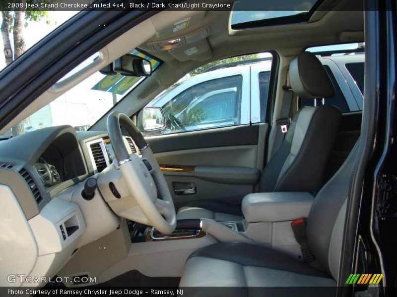 Black / Dark Khaki/Light Graystone 2008 Jeep Grand Cherokee Limited 4x4