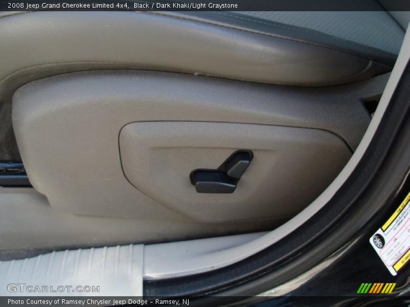 Black / Dark Khaki/Light Graystone 2008 Jeep Grand Cherokee Limited 4x4