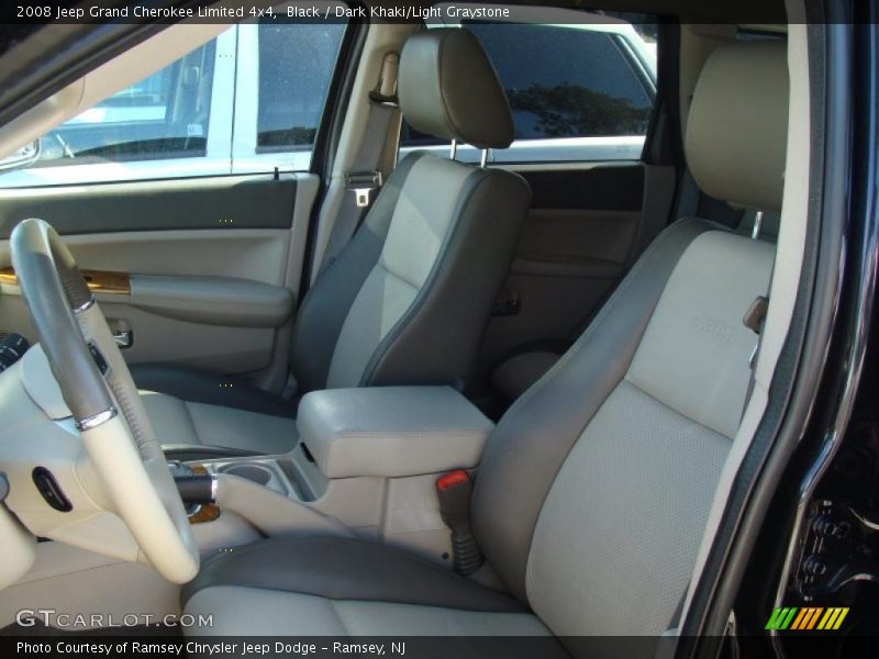 Black / Dark Khaki/Light Graystone 2008 Jeep Grand Cherokee Limited 4x4