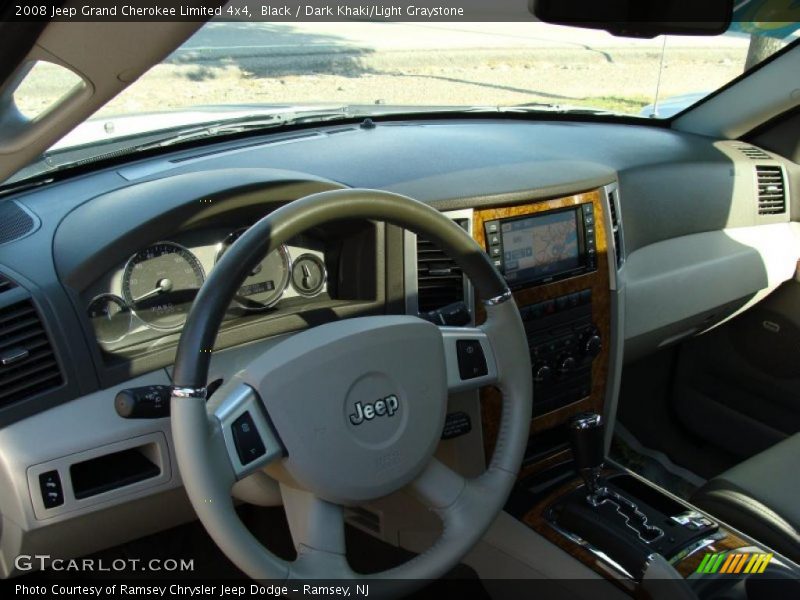 Black / Dark Khaki/Light Graystone 2008 Jeep Grand Cherokee Limited 4x4