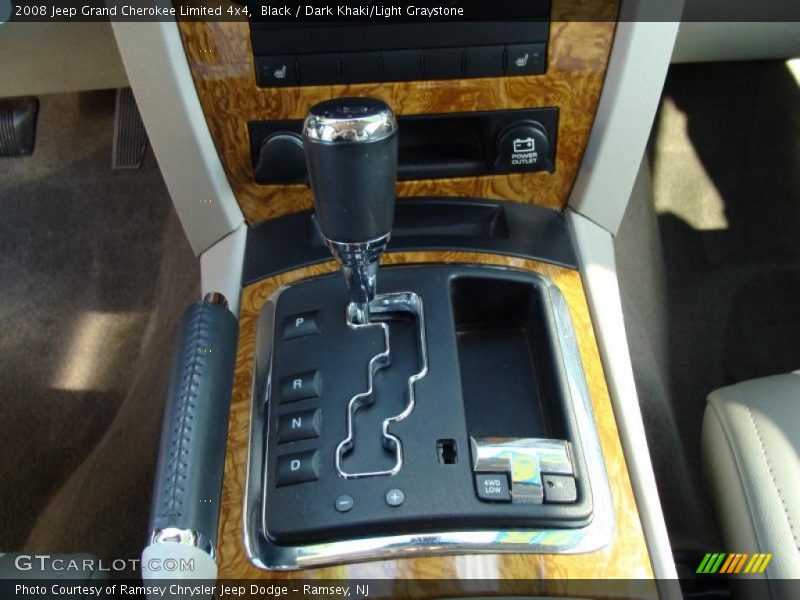 Black / Dark Khaki/Light Graystone 2008 Jeep Grand Cherokee Limited 4x4
