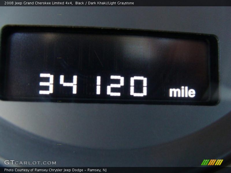 Black / Dark Khaki/Light Graystone 2008 Jeep Grand Cherokee Limited 4x4