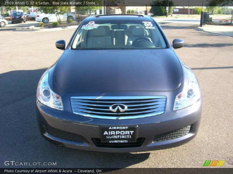 Blue Slate Metallic / Stone 2009 Infiniti G 37 x Sedan