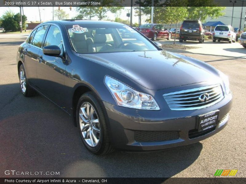 Blue Slate Metallic / Stone 2009 Infiniti G 37 x Sedan