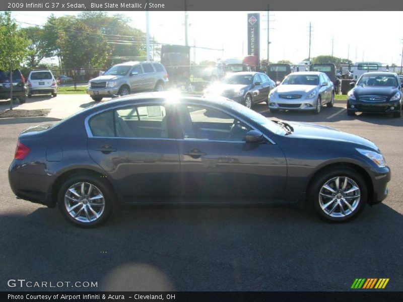 Blue Slate Metallic / Stone 2009 Infiniti G 37 x Sedan