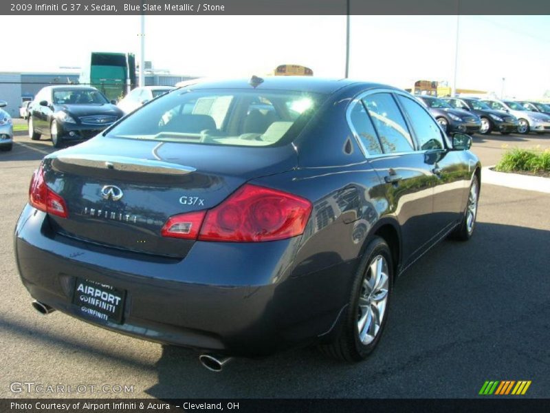 Blue Slate Metallic / Stone 2009 Infiniti G 37 x Sedan